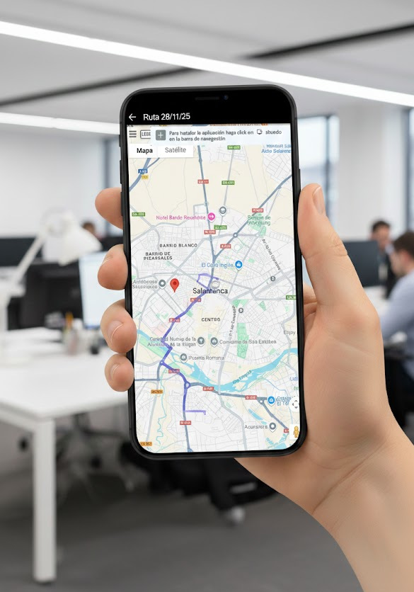 Captura de Pantalla de la Plataforma SendaGPS